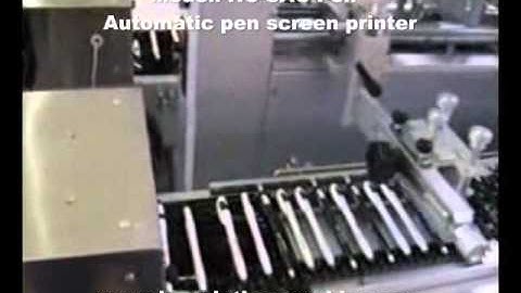 Fully automatic screen printer for pen with clip