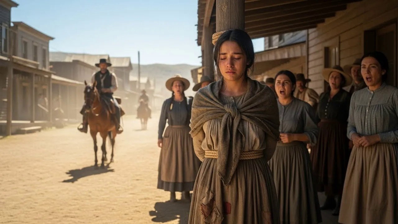 La Hija del Borracho Fue Atada al Poste del Mercado por Vergüenza—Hasta Que un Ranchero Solitar