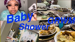 GRWM Baby shower day 💙👶🏽(it’s a boy)