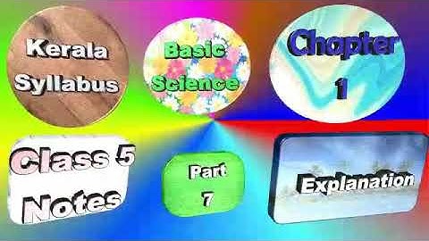 CLASS 5 : BASIC SCIENCE : CHAPTER 1 : NOTES WITH EXPLANATION : PART 5