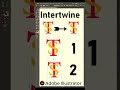 Adobe illustrator intertwine 2way #adobeillustrator #designer #illustratorskills #illustratortools