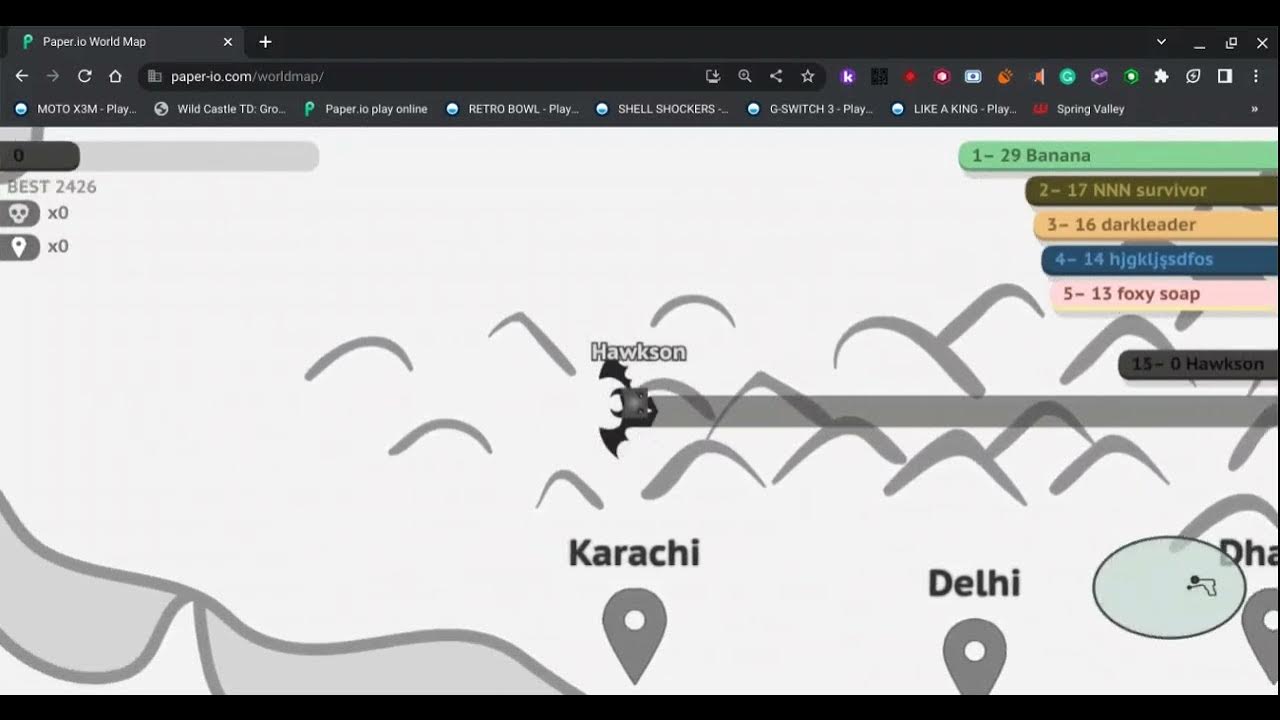 [Paper.io 2] World Map 10 Cities in 17.233 Seconds YouTube
