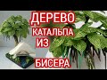 Дерево из бисера. Идея 2 в 1. Катальпа из бисера. Катальпа салфетница.