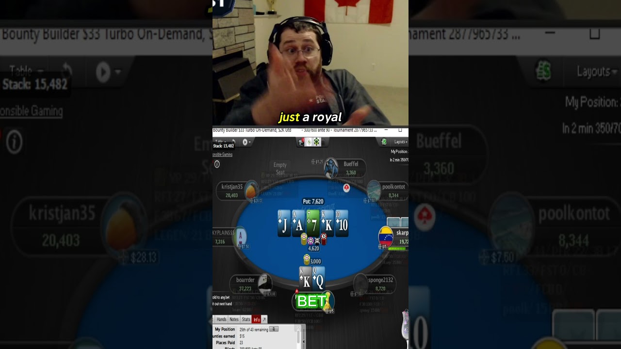 Роял-флеш из одной карты!!