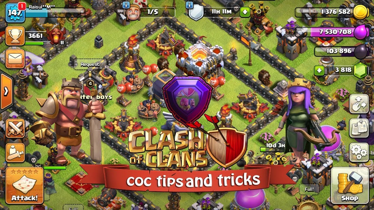 Clash of Clans TH9_11 tips and tricks in CoC.feat by