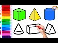 Learn shapes with numbers for kids and toddlers | Educational video | 3d shapes drawing | Mimakidz