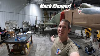 Hangar Cleanup, F100 Visit, and Electrical Progress | F4 Phantom