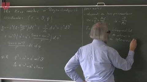 Black holes - Volker Perlick - Lecture 16