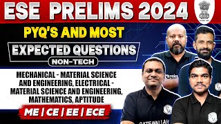 ESE Prelims 2024 | Material Science & Engineering, Maths, Aptitude | PYQ & Most Expected Questions