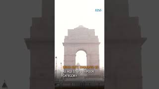 India Gate engulfed in smog as AQI stays in poor category