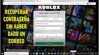 como recuperar tu cuenta de roblox sin correo electrónico 2020