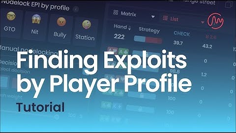 Finding Exploits by Player Profile | Deepsolver Tutorial Video | Poker Solver