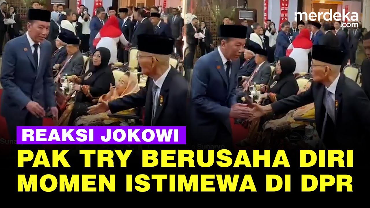 [FULL] Salut Jenderal TNI Sepuh Try Sutrisno Bersikeras Berdiri Sambut Jokowi di DPR