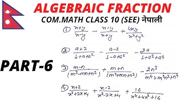 algebraic fraction/part 6/long question/see/class 10/com math/nepali/by kahar mathematics nepal