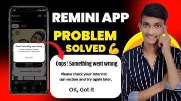 remini app problem // How To Fix Remini Oops! Something Went Wrong Problem Solve