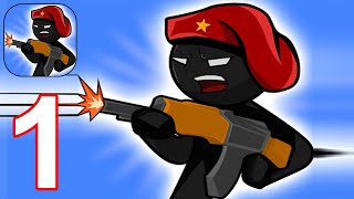 Stickman World War - Gameplay Walkthrough Part All Levels 1-4 Campaign (Android, iOS Game) screenshot 4