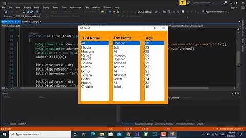 مليء اداة ListBox بالبيانات ماي سكول | سي شارب وقواعد البيانات |  mysql DB | C# | [Source Code]