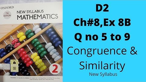Oxford Mathematics 2, D2,NSM, Chapter no 8, Ex no 8B, Q no 5 to 9, 7th Edition, 8th Class, O_levels.