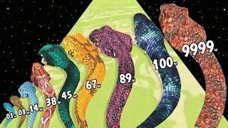 Snake Evolution Run 3D - Level Up Snake Max Level Gameplay (Snake Clash)