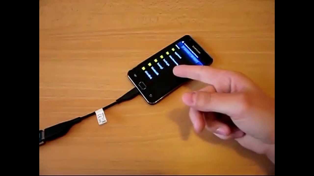Samsung Galaxy S2 with Nokia CA-157 on-the-go USB adapter (example usage)