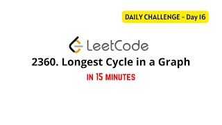 Celebrity LeetCode 2360 - Longest Cycle in a Graph [Daily Challenge] Profile
