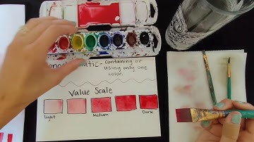 Watercolor Value Scale