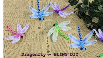 DIY pipe cleaner dragonfly - Hướng dẫn lam con chuon chuồn từ kẽm nhung #handmade   #tutorial