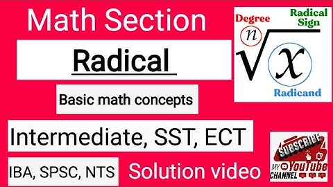 SST Math preparation (Radical)  IBA, STS, SST, CSS, FPSC intermediate category and SPSC. Pak MCQs
