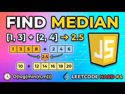 Solving the Median of Two Sorted Arrays problem in JavaScript