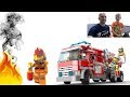 Пожарные Лего Сити. Собираем ПОЖАРНЫЕ МАШИНЫ и тушим огонь. Lego City Games Firefighters