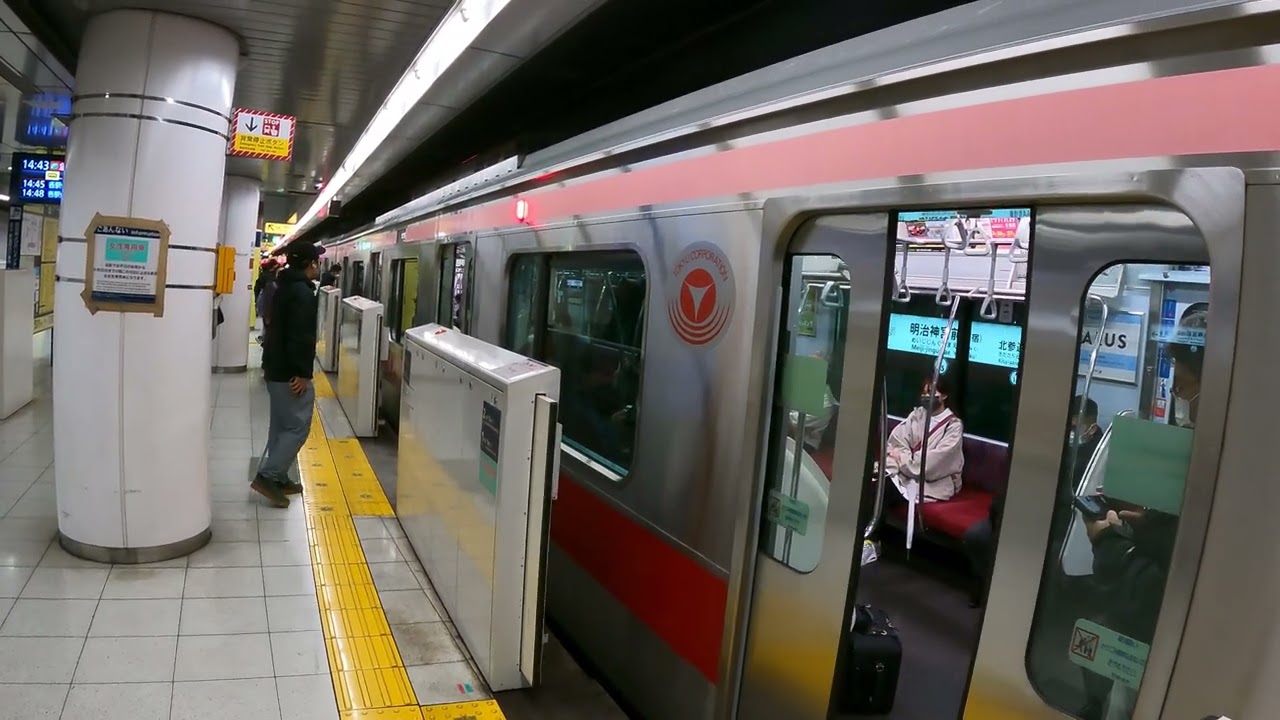 Meiji-jingumae Station F15 Walk | Tokyo Metro Fukutoshin Line Exploration | Japan 4K ASMR