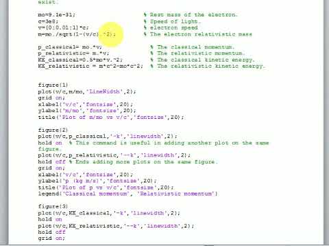 Modern Physics - Problem set 01 - Matlab - YouTube