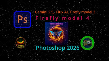 Compare  Gemini 2.5,  Flux AI, Firefly model 3, and  Firefly 4 using same prompt in Photoshop.