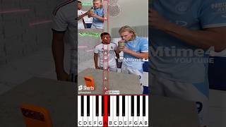 Haaland Had a Secret Plan for the Trending Sound 🤫🎶 #parody (@Mtime4) - Octave Piano Tutorial