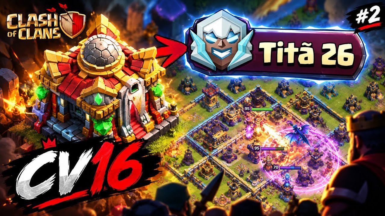JUMBO|CV 16 dando PT em CV 18 na liga 26! - CLASH OF CLANS