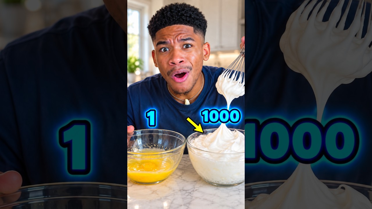 He WHISKED an EGG 1,000 TIMES🍳😱#reaction #shortsfeed #youtubeshorts #cringe #comedy #funny