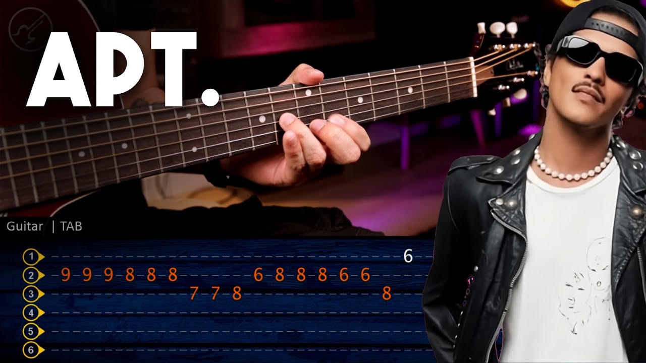 APT. - ROSÉ & Bruno Mars  Guitar Tab + Chords | Cover Christianvib
