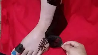 نقش حناء وافكار سهله وسريعه لتنسيق اللاصق على الارجل?استكرات حناء Henna inscription and quick and ea