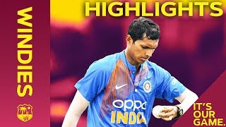 Saini Shines On Debut | Windies vs India - Match Highlights | 1st IT20 2019