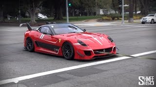 Ferrari 599XX EVO - Startup on the Road in Los Angeles