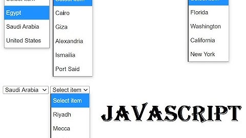 combo box depend on another combo box in JavaScript