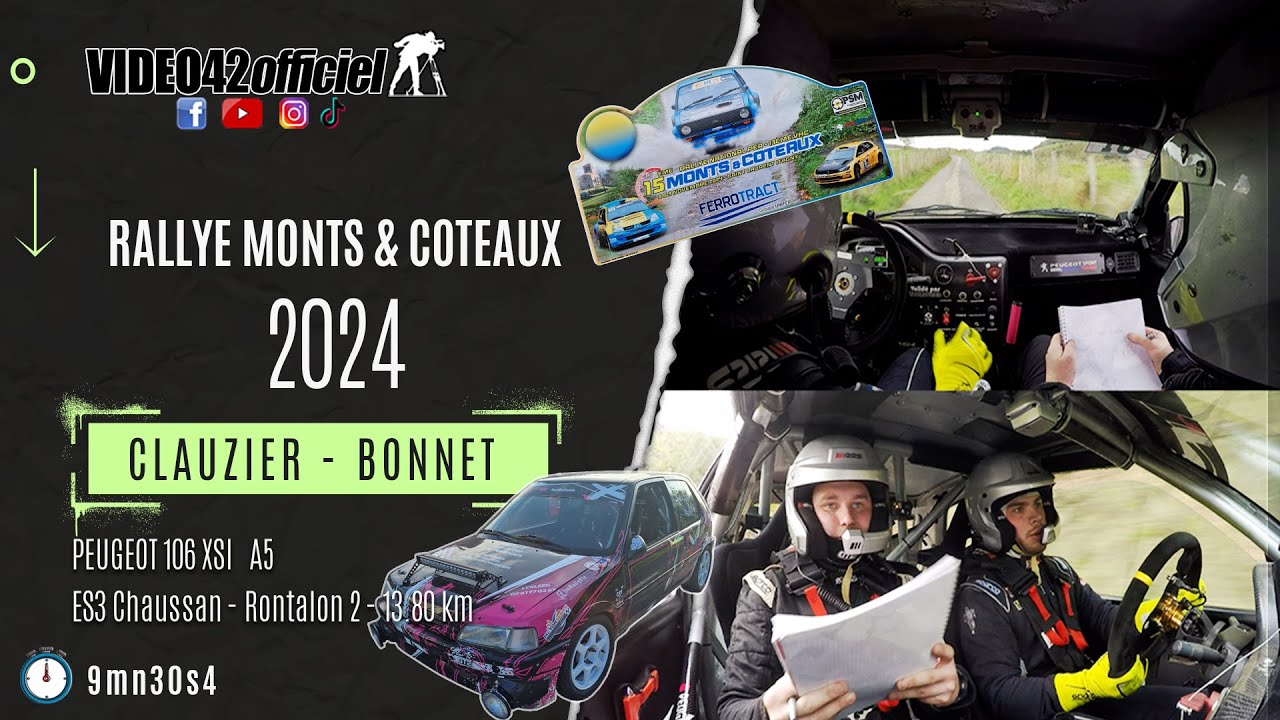 Rallye Monts  et coteaux 2024 - Peugeot 106 A5 Clauzier/Bonnet par video42officiel
