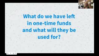 Ask the CBO   One Time Funding Update