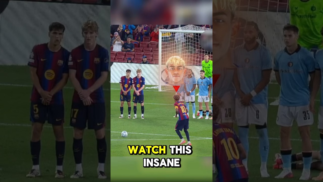 Lamine Yamal’s Insane Free-kick vs Feyenoord 🤯