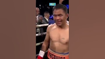 Thumbnail of Manny Pacquiao introduced in the ring ahead of fight versus Mario Barrios