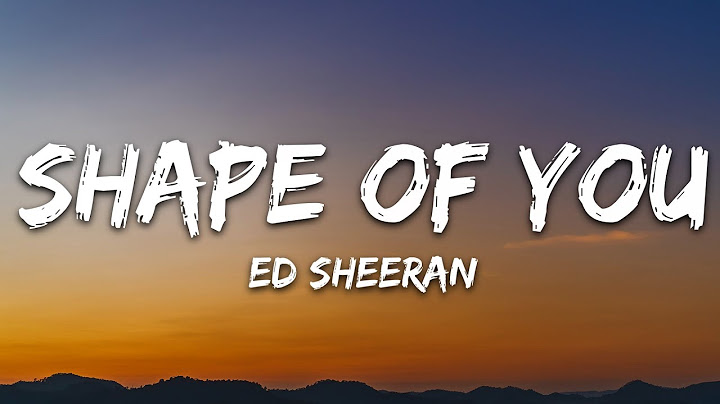 Shape of You Radio Edit version - Radio Edit performance video thumbnail