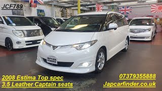 (JCF789) Toyota Estima AERAS G PACKAGE LEATHER RECLINER SEATS 3.5 @JAP CAR FINDER LTD