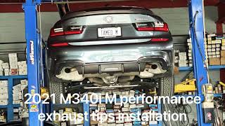 How to install M Performance Exhaust Tips on ‘21 BMW M340i....IG- Tamedm340i