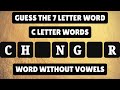 Guess the 7 Letter Word: Start with Letter C🤓| Word Challenge