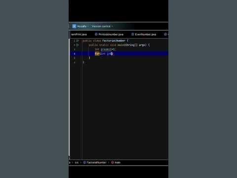 Program of factorial number in java very simple way - YouTube